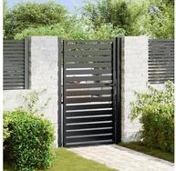 vidaXL Gartentor, Gartentor Abschlie&szlig;bar Schwarz 100x150 cm Aluminium