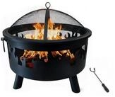 relaxdays Feuerschale mit Flammenmotiv