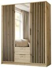 Lookway Kleiderschrank NELA 3D 155 cm Dreht&uuml;renschrank mit Lamellen Breite:...