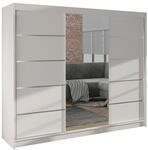 MIRJAN24 Kleiderschrank Derby VI mit Spiegel, Kleiderstange und F&auml;cher,