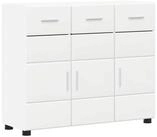 vidaXL Wohnzimmer-Set Sideboard mit T&uuml;r FLORIN Wei&szlig; 88,5 x 30,5 x 73 cm