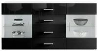 Vladon Sideboard Bari (Kommode mit 2 T&uuml;ren, ​ 4 Schubladen und 2 flexible