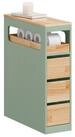 SoBuy Beistellwagen BZR54, Badezimmerschrank mit Rollen, Badschrank schmal,...