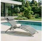IDIMEX Gartenliege RELAX, Relaxliege mit Kissen Aluminiumgestell Textillehne &...