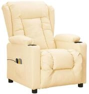 vidaXL Massagesessel Massagesessel Elektrisch Creme Kunstleder (1-St)
