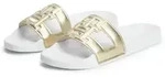 Tommy Hilfiger TH MONOGRAM POOL SLIDE Pantolette Sommerschuh, Strandschuh mit...