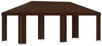 vidaXL Partyzelt Garten Pavillon 6 x 3 m Braun Polyester und Stahl 190