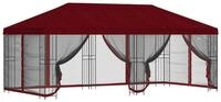 vidaXL Partyzelt Pavillon mit Seitenw&auml;nden 6 x 3 m Bordeauxrot