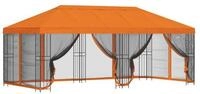 vidaXL Partyzelt Pavillon mit Seitenw&auml;nden 6 x 3 m Orange Polyester und Stahl