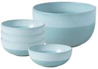like. by Villeroy & Boch Schale Perlemor Aqua Salat-Set 5er Set, Porzellan, (1x