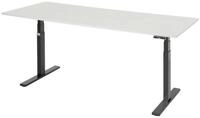 RAU Schreibtisch Schreibtisch adlatus 100 2000x800x650-1300 M-Platte schwarz