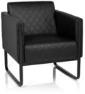 hjh OFFICE Loungesessel ARUBA BLACK Sessel Kunstleder mit Armlehnen 1 St.,...