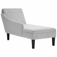 vidaXL Chaiselongue Chaiselongue mit Kissen und Rechter Armlehne Wolkengrau...