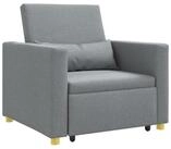 vidaXL Sessel Ausziehbare Schlafcouch Einzel Hellgrau 90 x 165 x 87 cm Stoff...