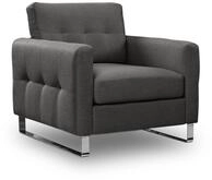 xonox.home 1,5-Sitzer, Sofa aus Flachgewebe in grau B/H/T: 93x92x94cm