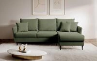 Selsey Ecksofa VOLIO, Ecksofa mit Ottomane, Samt, Schlaffunktion und Bettkasten