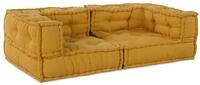 vidaXL 2-Sitzer, 2-Sitzer-Modulsofa Gelb 140x70x36 cm Stoff