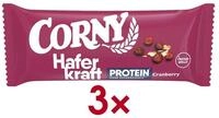 CORNY Haferkraft Protein Cranberry Riegel, 3x 40 g, Haferriegel