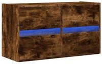 vidaXL TV-Wand TV-Wandschrank mit LED-Beleuchtung R&auml;uchereiche 80x31x45 cm,...