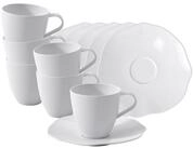 Villeroy & Boch Tasse Pura Kaffeetassen mit Untertassen 150 ml 6er Set, 6-tlg.,