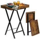 relaxdays Beistelltisch Klappbarer Beistelltisch mit Tablett