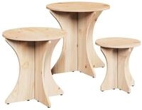 vidaXL Couchtisch Couchtisch 3 pcs Natur (3-St)