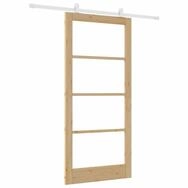 vidaXL Haust&uuml;r Schiebet&uuml;r ORKDAL Natur 93 x 202 cm Massivholz Kiefer und Glas