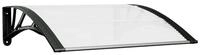 vidaXL Markise T&uuml;rvordach Schwarz und Transparent 80x75 cm Polycarbonat (1-St)