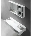 Bernstein Waschtisch TWG62 120cm Wei&szlig; matt, Wandwaschbecken 120cm Ablaufrinne