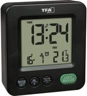 TFA Dostmann Wecker TFA Dostmann 60.2567.01 Funk Wecker Schwarz Alarmzeiten 1