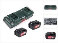 metabo Basis Set mit 2x Akku Li-Power 5,2Ah + ASC 145 DUO Doppelladeger&auml;t...