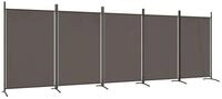 vidaXL Paravent, 5-tlg. Raumteiler Anthrazit 433x180 cm Stoff