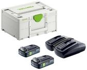 FESTOOL Energie Set TCL 6 DUO Doppel Schnellladeger&auml;t 10,8 V - 18 V (577017