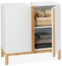 relaxdays Waschbeckenunterschrank Wei&szlig;