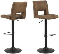 ACTONA GROUP Barhocker (2er-Set) in hellbraun - 41,5x115x52 (BxHxT) (2er-Set)