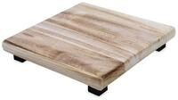Spetebo Blumenhocker Holz eckig mit schwarzen F&uuml;&szlig;en (natur, 1 St., Deko...