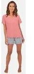 TOM TAILOR Shorty Westport (2 tlg) mit Print, Kurzarm, V-Ausschnitt, kurze Hose,
