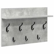 vidaXL Regal Wandmontierter nachttisch mit Regal Beton Grau 60 x 40 x 12 cm,...