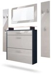Vladon Garderoben-Set Malea, (Garderobenset bestehend aus 1 H&auml;ngeschuhschrank,...