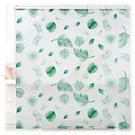 relaxdays Duschrollo Bl&auml;tter gr&uuml; Breite 160 cm, 160x240cm gr&uuml;n|wei&szlig; 160 cm...