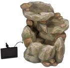 Smart Garden Gartenbrunnen Solar-Wasserbrunnen Wasserfall Felsen 51 x 46 x 40 cm