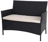 PROREGAL&reg; Gartenbank Halden Sitzbank Bank 83x106x60cm Anthrazit Kissen Creme