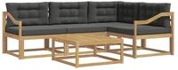 vidaXL Gartenlounge-Set Outdoor-Sofagarnitur 5 pcs Wei&szlig; und Anthrazit 79 x 79...