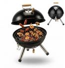 relaxdays Holzkohlegrill Tragbarer Mini Kugelgrill &Oslash; 30 cm