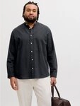 Jack & Jones PlusSize Langarmhemd JJEBREEZE LINEN BLEND BAND SHIRT L PLS mit