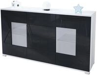 Vladon Sideboard Gr&ouml;mitz V1 (Kommode mit 2 T&uuml;ren, 4 Schubladen und 2 flexible