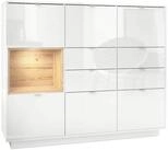 Vladon Highboard Metro V2 (Highboard, mit 6 T&uuml;ren, 4 Schubladen und 1 offenem...