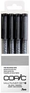 COPIC Marker Multiliner Set schwarz 4 Stk., (1-tlg)