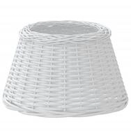 vidaXL Lampenschirm Lampenschirm Wei&szlig; &Oslash;50x30 cm Korbweide