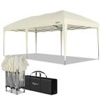 Zelsius Faltpavillon Faltbarer Pavillon 3 x 6 m, Beige, Pop-Up Faltpavillon,